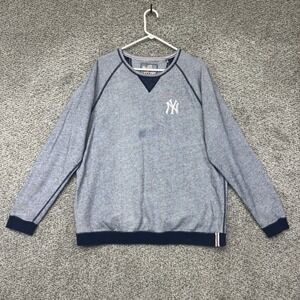 New York Yankees Sweater Men's XL Blue Tommy Bahama Baseball Therman Waffle Knit